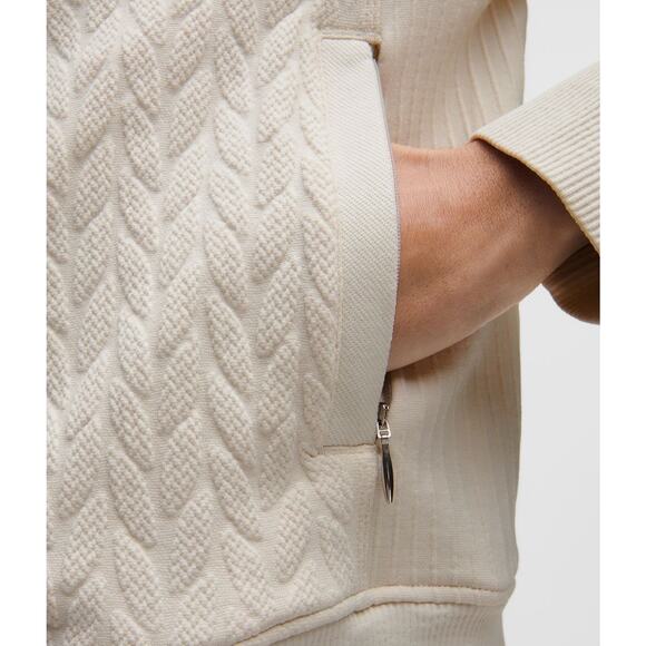 NWT Lululemon Scuba Half-Zip Engineered Warmth Cable-Knit Half Zip Size 6 - Picture 8 of 9